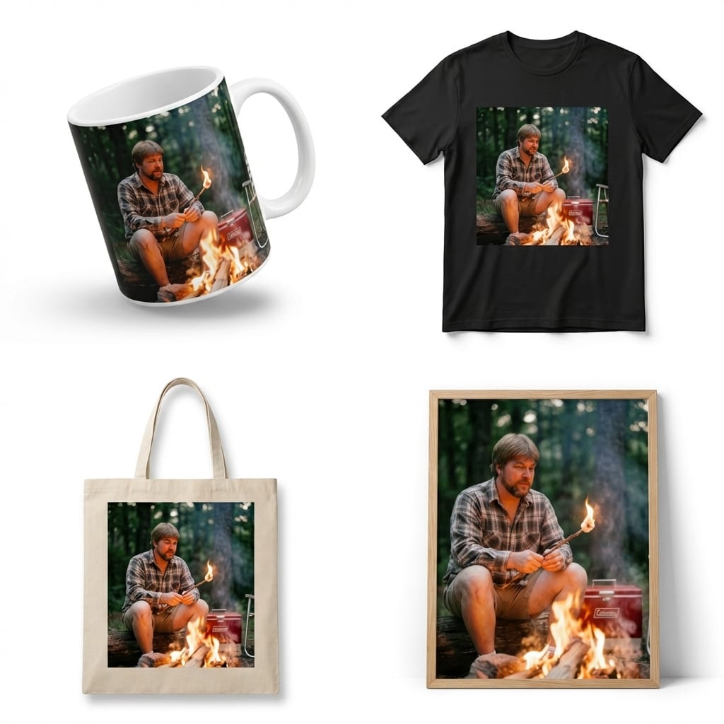 Merchandise mockup preview