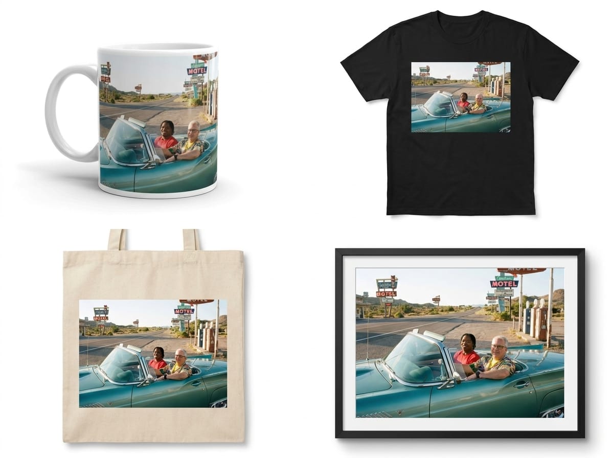 Merchandise mockup preview