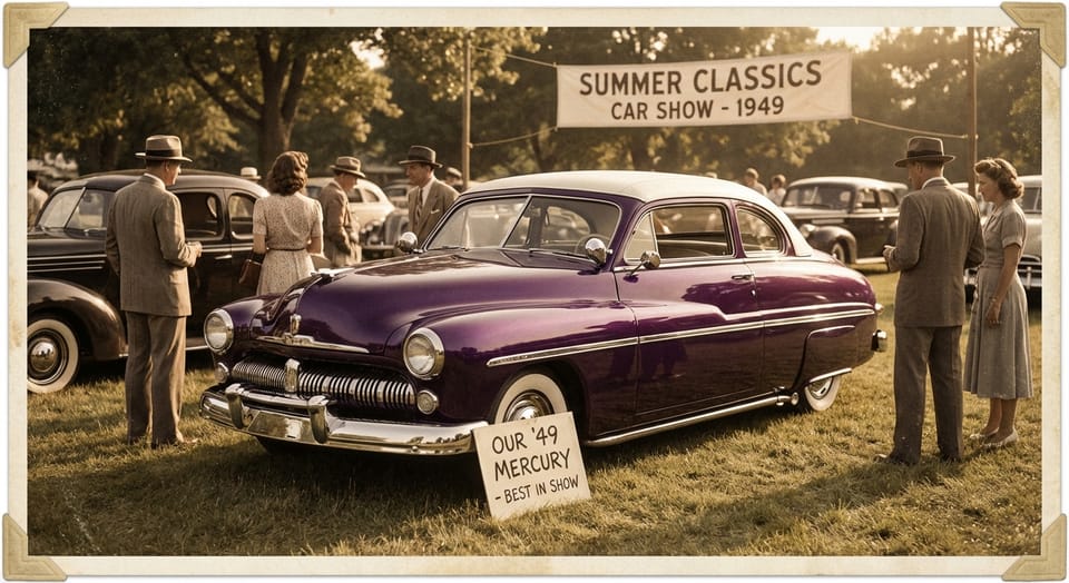 Carlos M's Memory of 1949 Mercury Eight Coupe Restored at Car Show