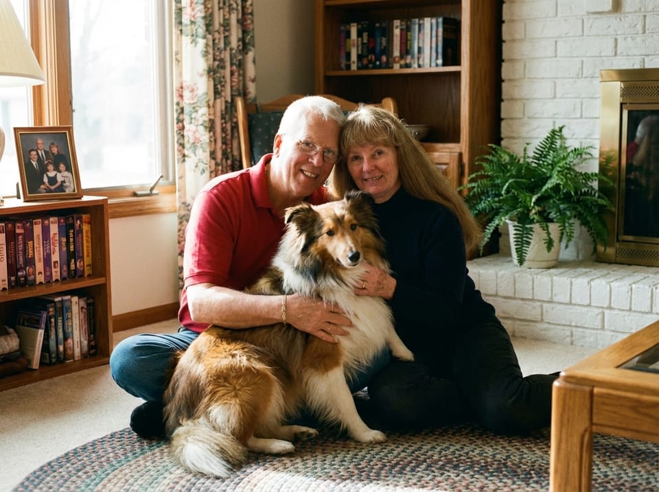 Harvey & Carol Hoover and Brier: Loving Our Sheltie Back in 1988