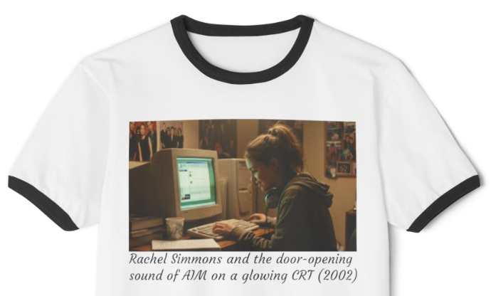 Rachel Simmons and the door-opening sound of AIM on a glowing CRT (2002)