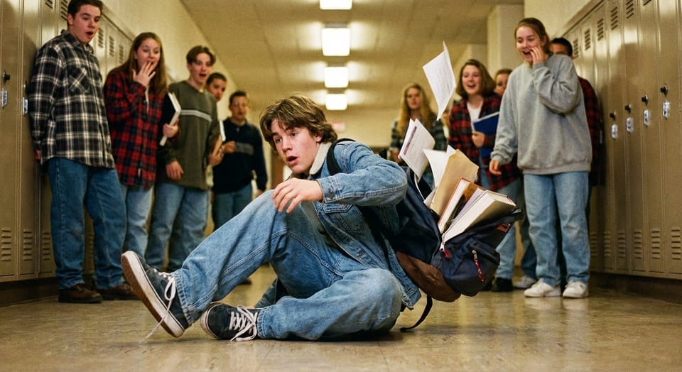 Kevin Marshall and the Shoelace Spill in the 1998 Hallway
