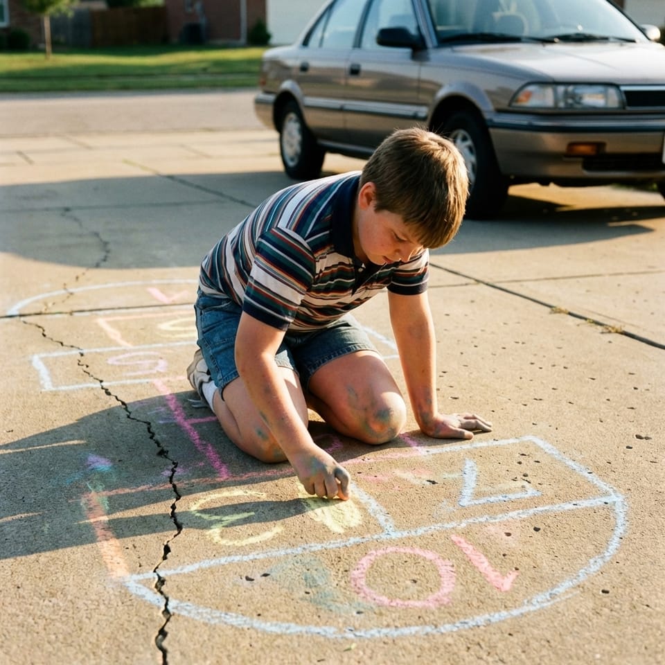 George Bennett and the Hopscotch World Drawn in Chalk (1991)