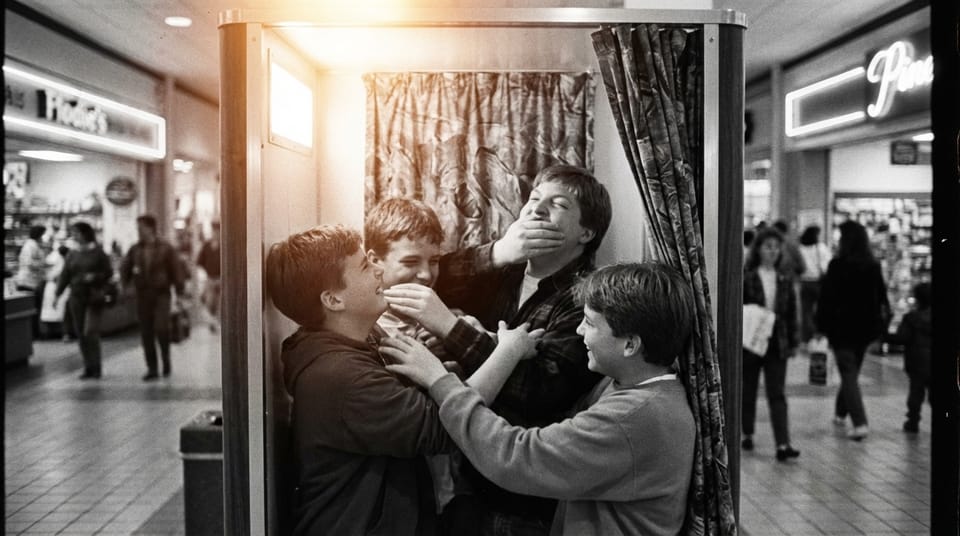 Marty Turner and the Warm 1993 Mall Photo Booth Strip Tucked in a Yearbook