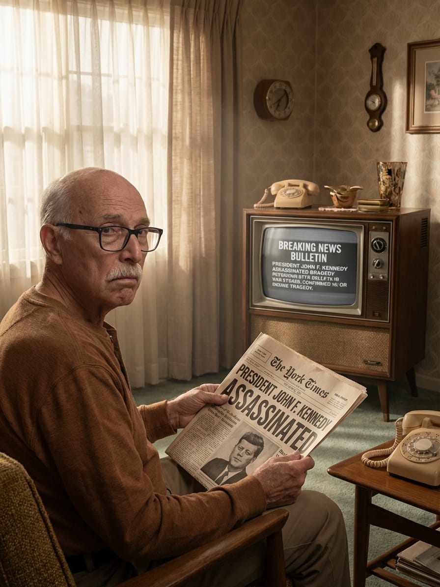 Ken Gallatin Remembers the TV Breaking News and the Paper Headline: “President John F. Kennedy Assassinated” (November 22, 1963)