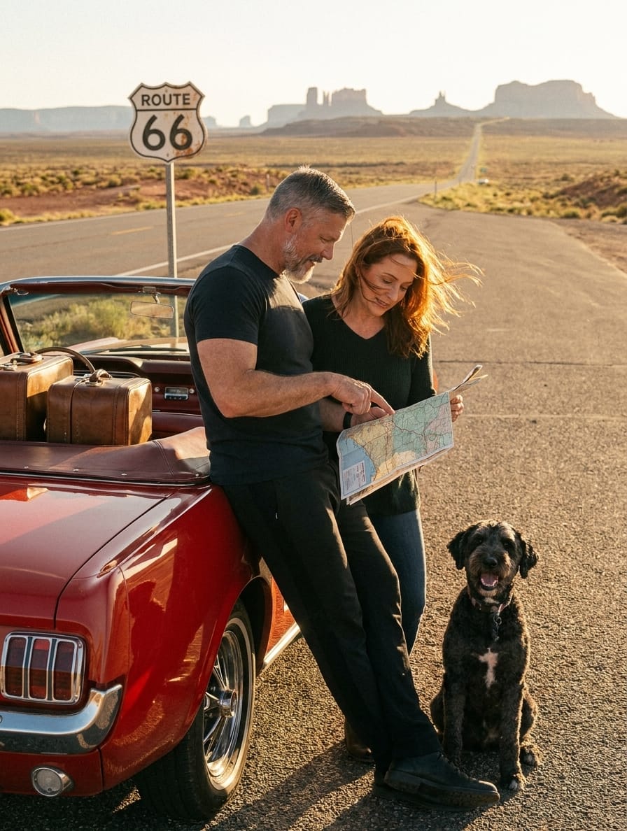 Thomas and Crystal Waldron and the Red 1966 Mustang That Carried Them Down Route 66