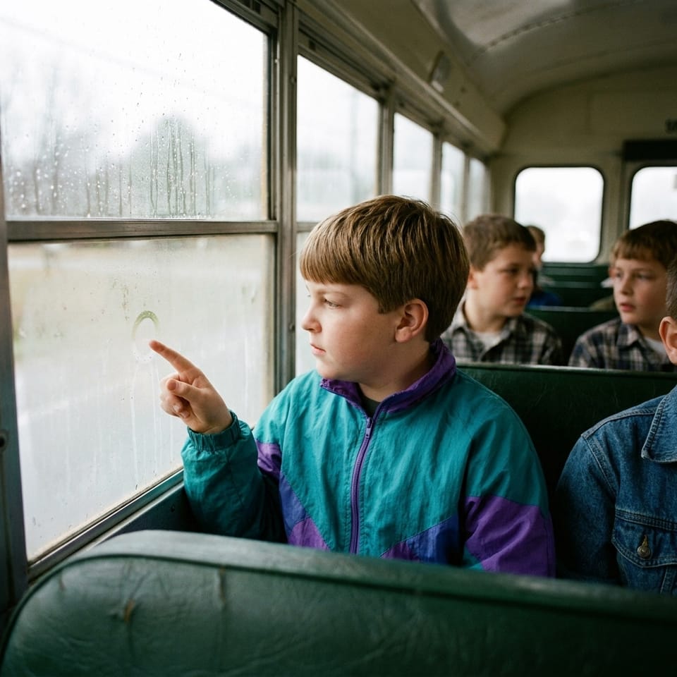 John Isbell and the 1997 school bus window—rain, fog, and a day that hadn’t started yet