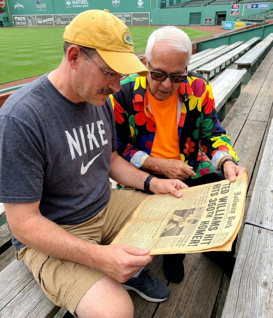 Bob Johnson and Harvey and the May 16, 1954 Newspaper in the Fenway Bleachers