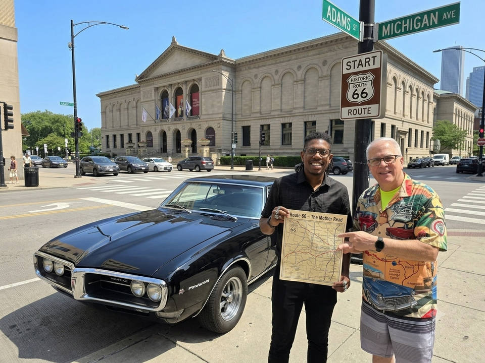 Douglas Criswell Jr. and Harvey Start at Adams & Michigan—And Chase Route 66 All the Way to Santa Monica