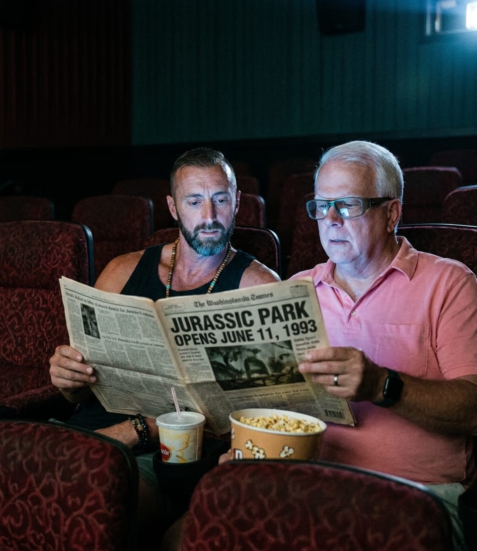 Harvey and Michael and the Newspaper Headline That Followed Them Into Jurassic Park (June 11, 1993)