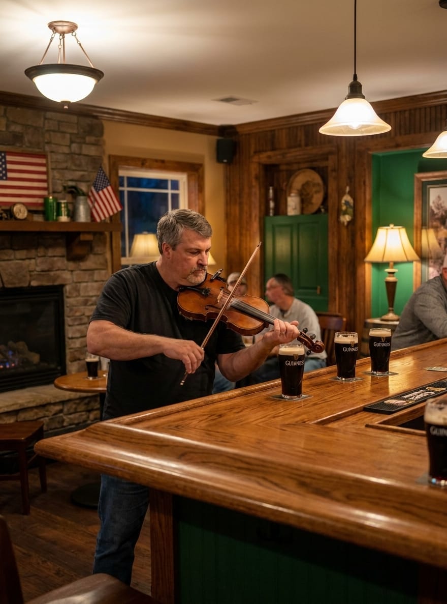 Marty Bostick and the Irish Fiddle Night at Oh Sherri Irish Pub in Moody, Alabama