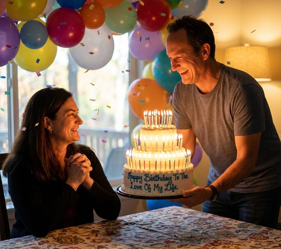 Jerri and Chris Gallatin: A 57th Birthday Cake, 57 Candles, and All the Love on July 21, 2026